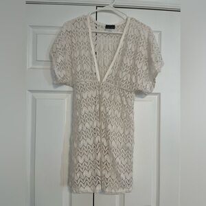 Jordan Taylor Cream Lace Swim Coverup